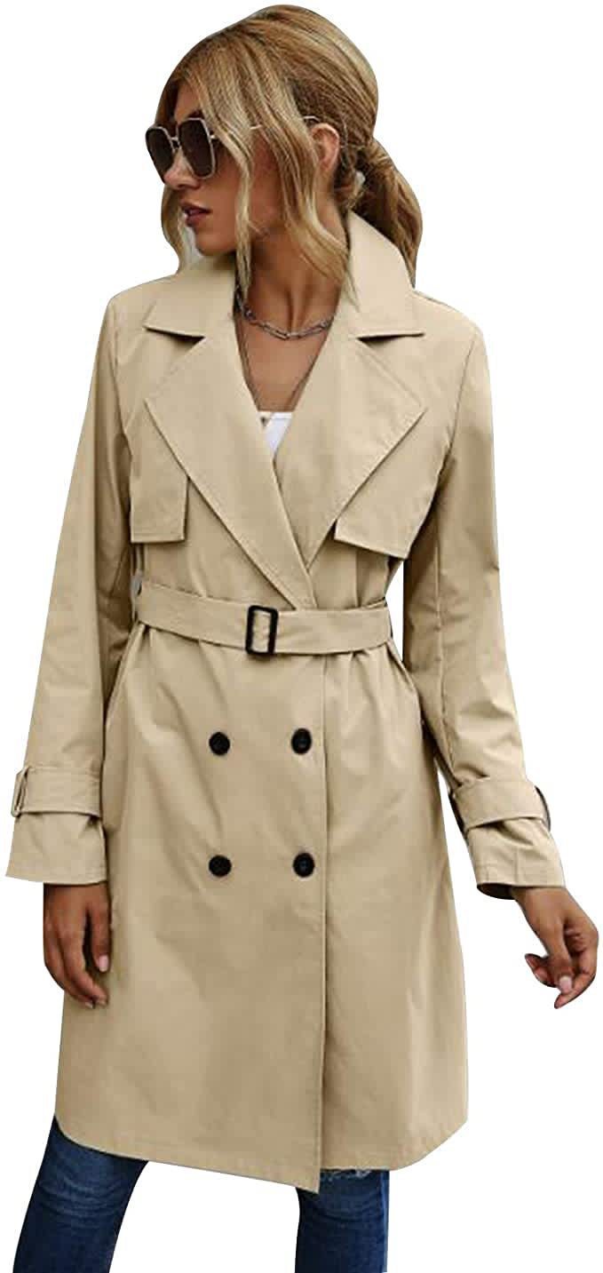 Women's Double Breasted Trench Coat