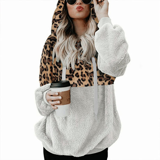 Women's and Curvy Leopard Print Hoodie